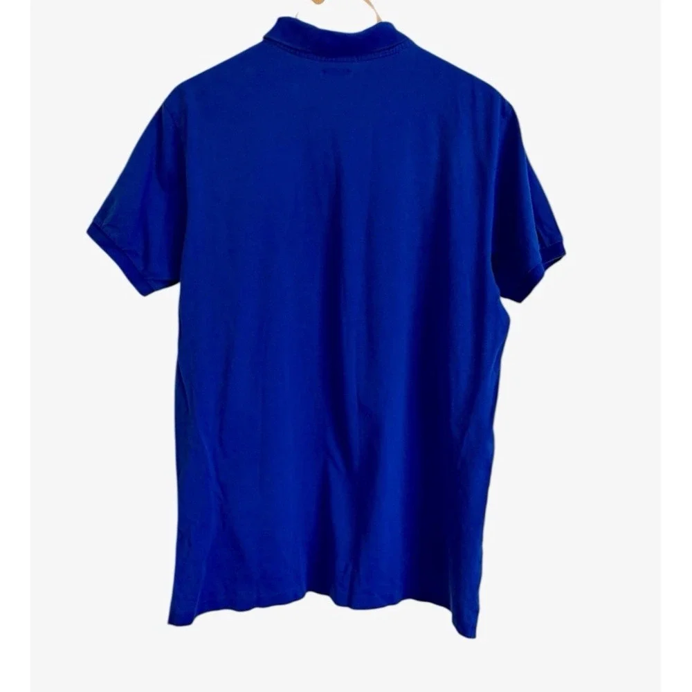 Polo Ralph Lauren Shirt Pima Stretch Mesh‎ Blue Short Sleeve Mens L Preppy Golf